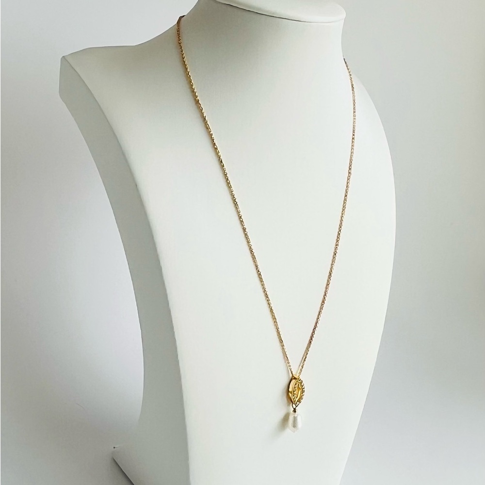White Cultured Pearl and Pave Cubic Zirconia Pendant
Necklace - Picture 9 of 11